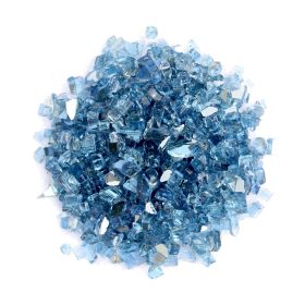 AZ Patio Heaters Reflective Fire Pit Fire Glass - Sky Blue