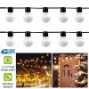 Plug-in Globe String Light Warm White Fairy Light Bulbs Outdoor Water Resistant String Lamp For Garden Patio Yard Shopping Center