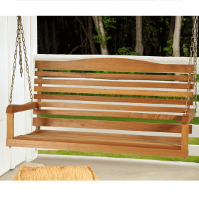 4 foot Honey Brown Mahogany Hardwood Swing Seats 1-2 People 901678 - Honey Brown Stain