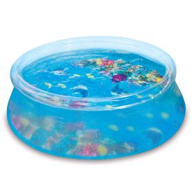 8-Foot Round 3D Transparent Quick Set Above Ground Pool with 2 Pairs of 3D Goggles, Ages 6 and Up, Unisex - Multicolor