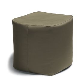 Jaxx Luckie Outdoor Patio Bean Bag Ottoman, Taupe - Taupe - Indoor/Outdoor Acrylic