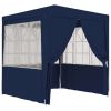 Professional Party Tent with Side Walls 6.6'x6.6' Blue 0.3 oz/ft² - Blue