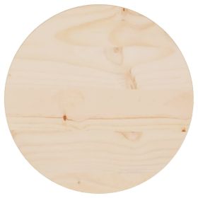 Table Top Ø11.8"x1" Solid Wood Pine - Brown