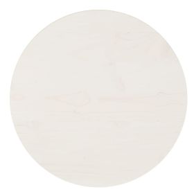 Table Top White Ø15.7"x1" Solid Wood Pine - White