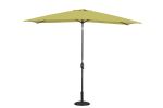 Rectangular Patio Umbrella 6.5 ft. x 10 ft. with Tilt, Crank and 6 Sturdy Ribs for Deck, Lawn, Pool in LIME GREEN - as Pic