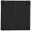 Patio Table with Glass Top Black 35.4"x35.4"x29.5" Poly Rattan - Black