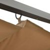 Pergola with Retractable Roof Taupe 9.8'x9.8' Steel 0.6 oz/ft² - Taupe