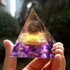 Natural Tiger Eye Orgonite Pyramid Heal Crystals Ball Energy Generator Reiki Chakra Multiplier Orgone Amethyst Meditation Stone - 6cm3 - China