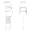 4pcs Injection Molding Classic Garden Plastic Folding Chair White - as picture