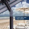Black And White Umbrella Outdoor Patio Adjustable 9 Ft Patio Umbrella With Tilt Beach Garden - as Pic