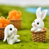 4pcs Little White Rabbit Table Decoration Ornament Easter Decoration Party Decoration - White