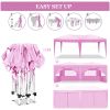 10'x20' EZ Pop Up Canopy Outdoor Portable Party Folding Tent with 6 Removable Sidewalls + Carry Bag + 4pcs Weight Bag - as Pic
