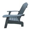 Outdoor or indoor Wood Adirondack chair with an hole to hold umbrella on the arm - Gray