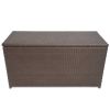 Patio Storage Box Brown 47.2"x19.7"x23.6" Poly Rattan - Brown