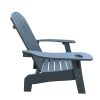 Outdoor or indoor Wood Adirondack chair with an hole to hold umbrella on the arm - Gray