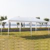3*6m Non-Cloth PE Cloth Plastic Sprayed Iron Pipe Outdoor Party Tent White - as picture