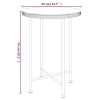 Dining Table Ø21.7" Tempered Glass and Steel - Brown
