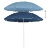 Outdoor Parasol with Steel Pole Blue 70.9" - Blue