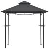 BBQ Gazebo 7.9'x4.9'x8.4' Anthracite Steel - Anthracite