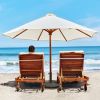 22Lbs Patio Resin Umbrella Base with Wicker Style for Outdoor Use - Bronze