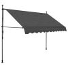 Manual Retractable Awning with LED 98.4" Anthracite - Grey