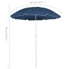 Outdoor Parasol with Steel Pole Blue 70.9" - Blue