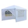 3 x 3m Two Doors & Two Windows Practical Waterproof Right-Angle Folding Tent White - as picture
