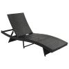 193*68*33cm S Shape Iron Frame Black Embossed Blue Cushion Woven Rattan Bed - as picture