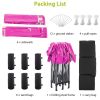10'x20' EZ Pop Up Canopy Outdoor Portable Party Folding Tent with 6 Removable Sidewalls + Carry Bag + 6pcs Weight Bag Beige Pink - as Pic