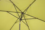 Rectangular Patio Umbrella 6.5 ft. x 10 ft. with Tilt, Crank and 6 Sturdy Ribs for Deck, Lawn, Pool in LIME GREEN - as Pic