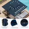 9.5 Feet Cantilever Patio Umbrella with 360° Rotation and Double Top - Navy
