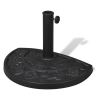 Resin Half Round Parasol Base - Black