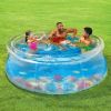 8-Foot Round 3D Transparent Quick Set Above Ground Pool with 2 Pairs of 3D Goggles, Ages 6 and Up, Unisex - Multicolor