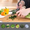 Herb Scissors Set With 5 Blades And Cover - Multipurpose Kitchen Chopping Shear - Black