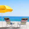 56*60*63cm 100kg Oxford Cloth White Iron Frame Beach Chair Color small size - as picture