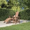 Patio Adirondack Table Brown 15"x15"x18.1" HDPE - Brown