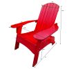 Outdoor or indoor Wood Adirondack chair with an hole to hold umbrella on the arm - red
