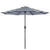 Black And White Umbrella Outdoor Patio Adjustable 9 Ft Patio Umbrella With Tilt Beach Garden - as Pic