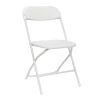 4pcs Injection Molding Classic Garden Plastic Folding Chair White - as picture