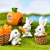 4pcs Little White Rabbit Table Decoration Ornament Easter Decoration Party Decoration - White