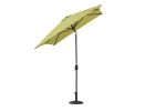 Rectangular Patio Umbrella 6.5 ft. x 10 ft. with Tilt, Crank and 6 Sturdy Ribs for Deck, Lawn, Pool in LIME GREEN - as Pic