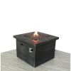 Living Source International Fiber Reinforced Concrete Propane/Natural Gas Fire Pit Table  - 1
