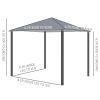 10' x 10' Patio Gazebo, Outdoor Gazebo Canopy Shelter with Netting & Curtains, Vented Roof, for Garden, Lawn, Backyard and Deck, Black - as Pic
