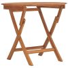 Folding Patio Table Ø 33.5"x29.5" Solid Wood Teak - Brown
