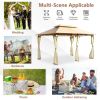 10 Feet x 13 Feet Tent Canopy Shelter with Removable Netting Sidewall - Tan