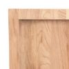 Table Top Light Brown 39.4"x15.7"x(0.8"-2.4") Treated Solid Wood Live Edge - Brown