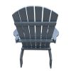 Outdoor or indoor Wood Adirondack chair with an hole to hold umbrella on the arm - Gray