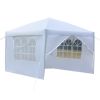 3 x 3m Two Doors & Two Windows Practical Waterproof Right-Angle Folding Tent White - as picture