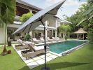 6 x 9ft Patio Umbrella Outdoor Waterproof Umbrella with Crank and Push Button Tilt without flap for Garden Backyard Pool Swimming Pool Market - as Pic