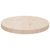 Table Top Ø11.8"x1" Solid Wood Pine - Brown
